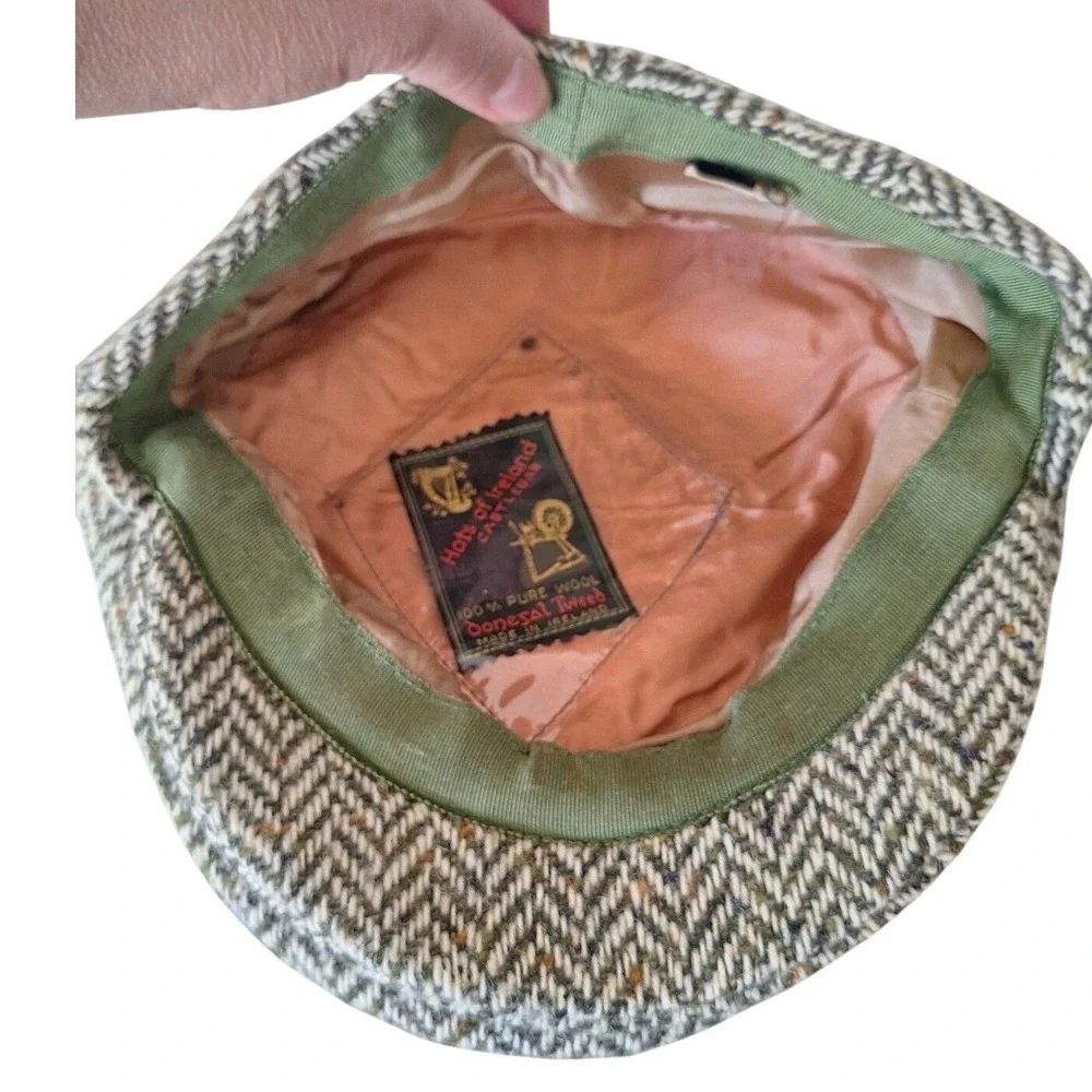 Hats‎ Ireland Donegal Tweed Pure Wool Newsboy Cabbie Flat Cap Hat 50